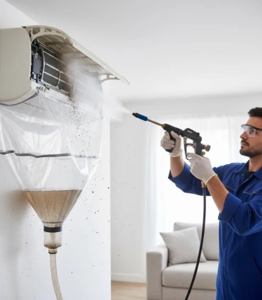 غسيل مكيفات الكويت ضغط عالي وتنظيف الفلاتر