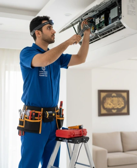 فني شركة صيانة مكيفات الكويت ذو خبرة عالية